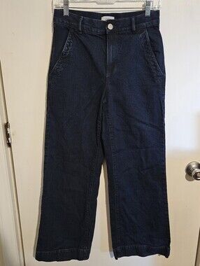 LOFT Outlet Women’s Size 2 High Rise Wide Leg Trouser Jeans Dark Wash